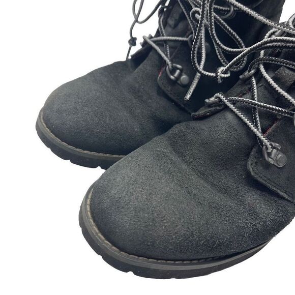 The North Face Women's Combat Winter Boots Lace Up Suede Black Size 6.5 - Picture 3 of 16